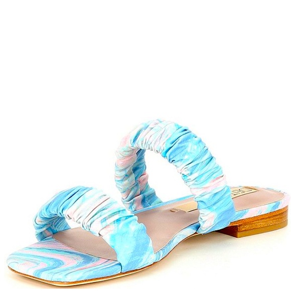 New Deltan Cora Printed Two Band Sandals - Picture 9 of 16